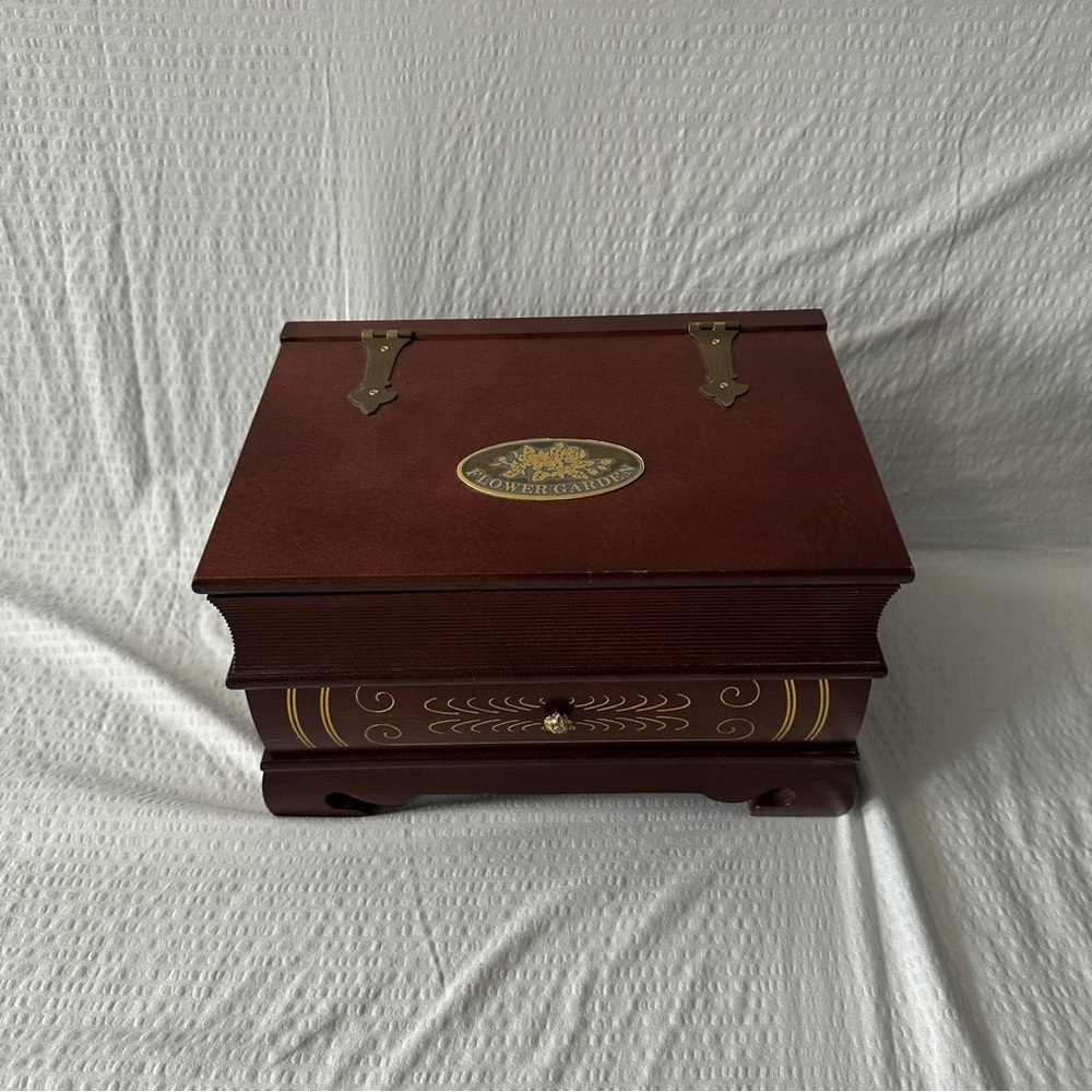 Vintage Stacked Books‎ Wooden Jewelry Box Velvet Lined Trinket Chest Drawers - Picture 6 of 9